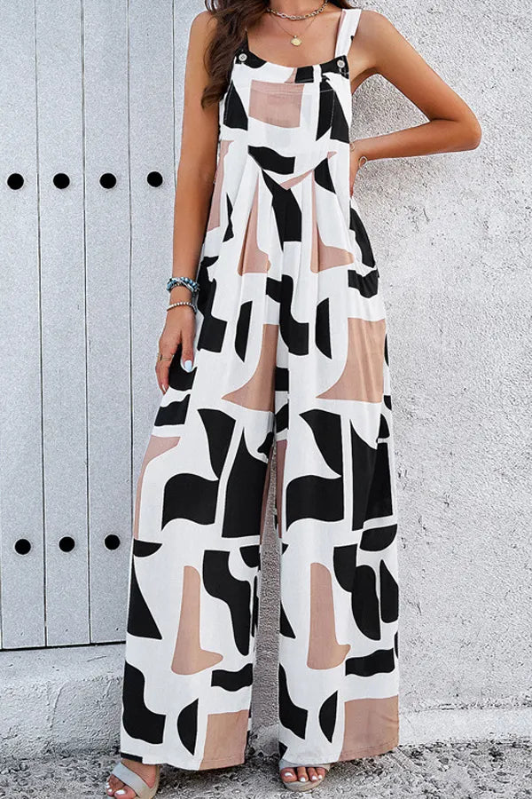 Casual Floral Print Jumpsuit