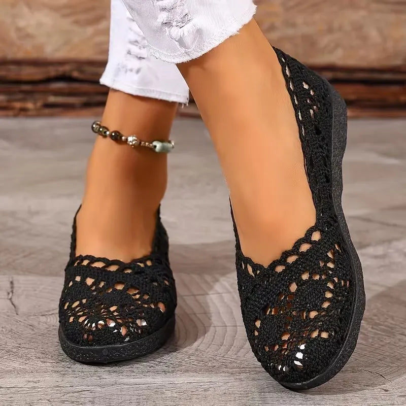 Women's Hollow Lace Mesh Shoes